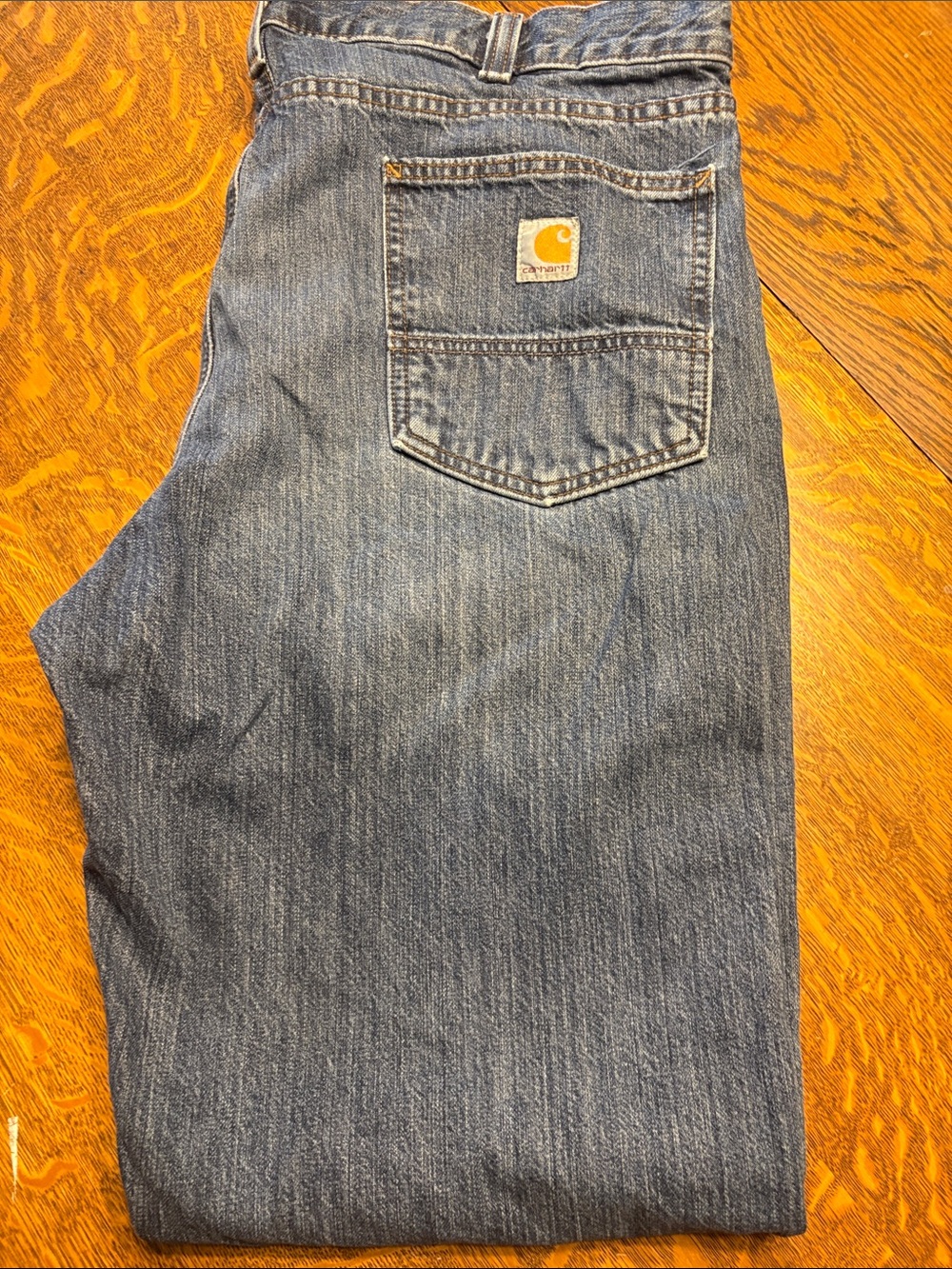 Carhartt Men's Medium Blue Relaxed Straight Jeans